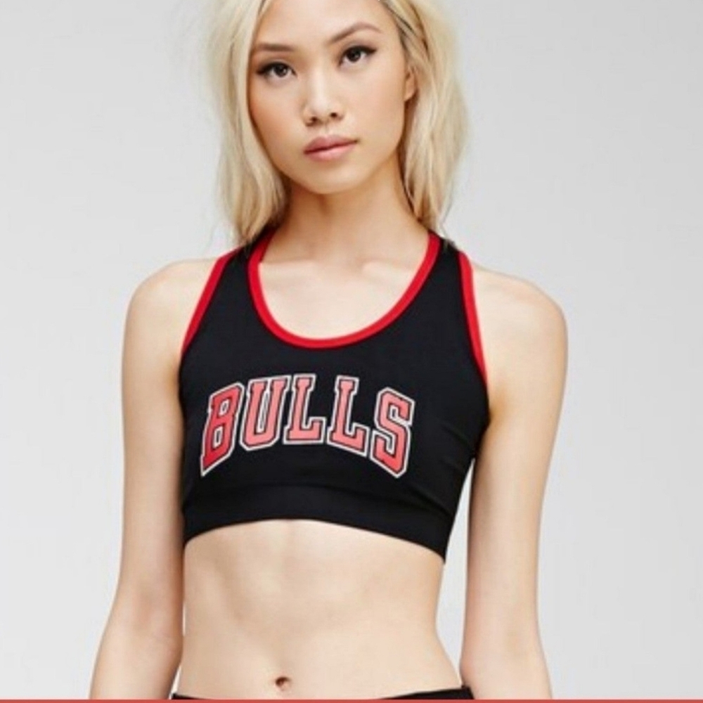 NBA Chicago Bulls Sports bra Crop top Size large